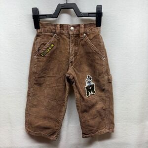 Kids Mickey & Co Brown Corduroy‎ Pants with Mickey Mouse Patch